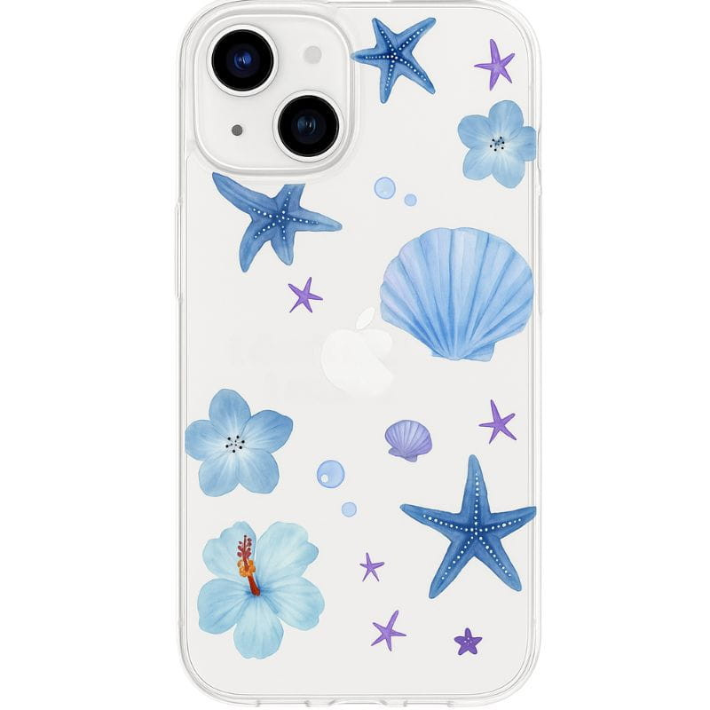 Funda Ocean Bloom Starfish Azul para iPhone 13 - Ítem