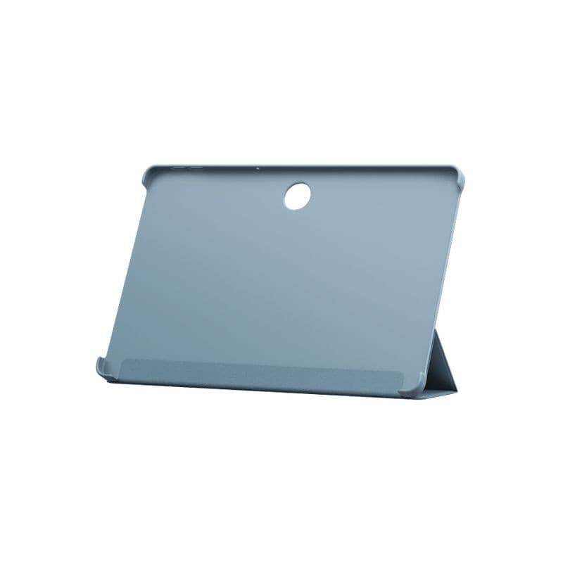 Funda OnePlus Pad Lite Folio en color azul, con soporte tipo atril plegable, borde elevado y recorte para cámara. Protección delgada y estable para tablet.