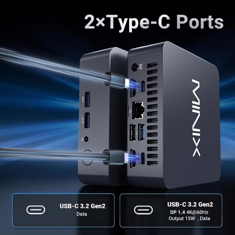 Minix NUC355 Intel N355 16Go/512Go Noir - Ítem9