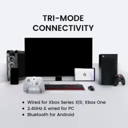 Mando GameSir G7 Pro Blanco con diseño ergonómico, cruceta y sticks simétricos, botones ABXY, gatillos y puerto cableado; acabado mate con detalles grises