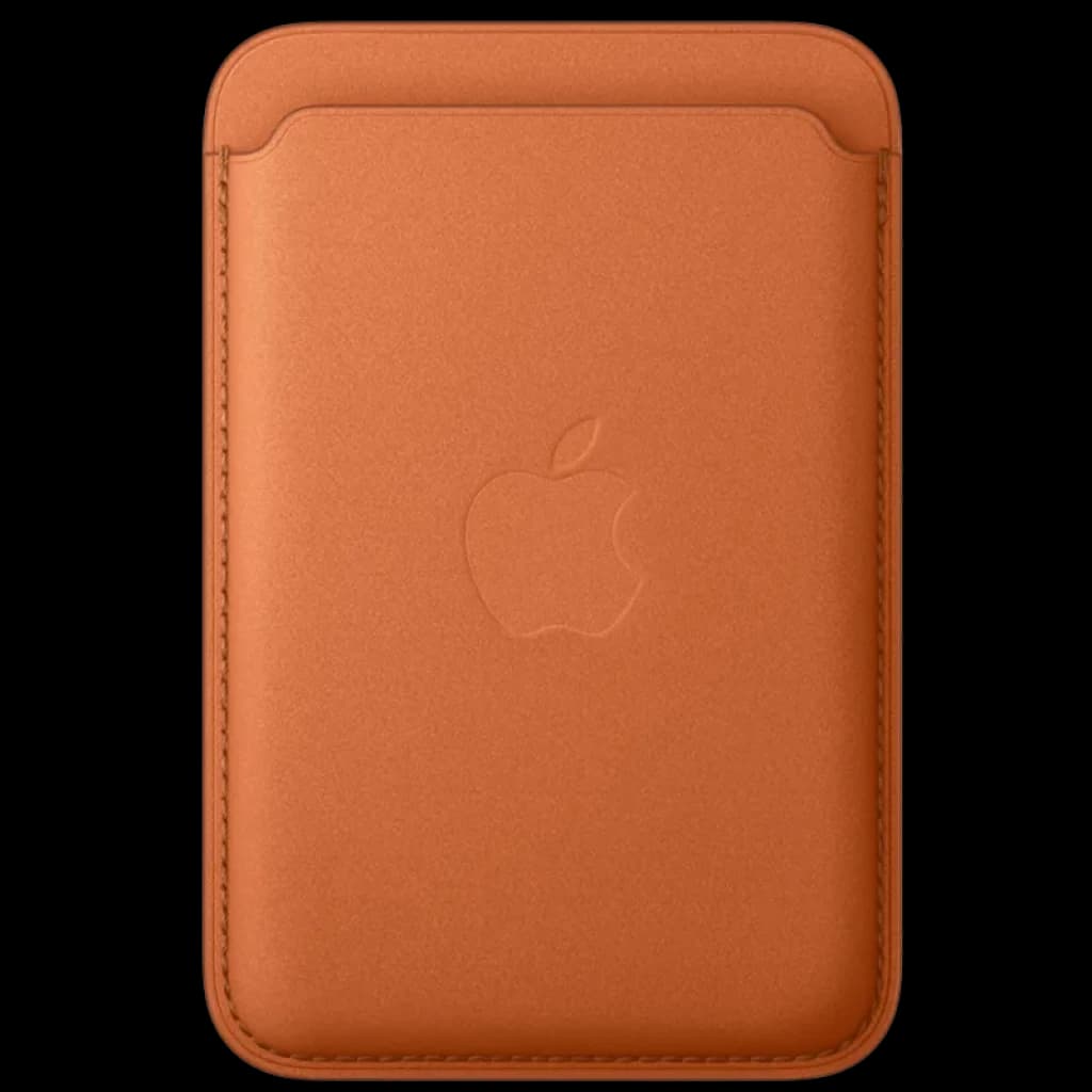 Apple Portefeuille fin tressé avec MagSafe pour iPhone Orange renard