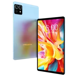 Tablette Teclast T50 Mini 8,7 avec écran bord à bord lumineux, dos dégradé bleu, double module photo carré, cadre fin et design métal élégant WiFi 4G