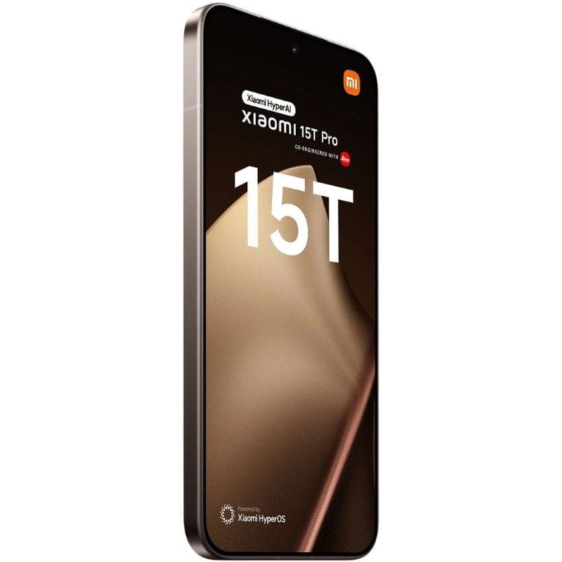 Xiaomi 15T Pro 12GB/256GB Dourado, imagem lateral do ecrã