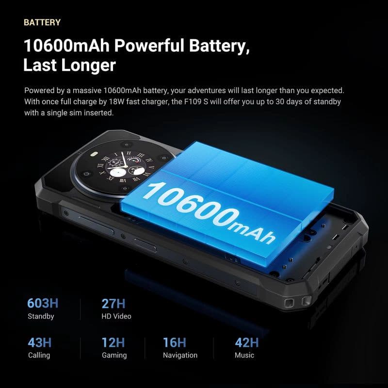 Batería de Fossibot F109S 6GB/256GB Azul Rugged