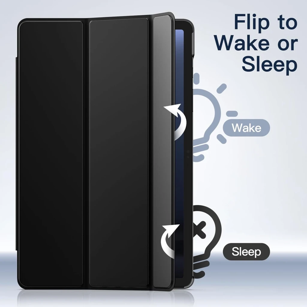 Coque Samsung Galaxy Tab S10 Lite Compatible Noire avec rabat trifold, support inclinable, porte-stylet S Pen et découpe précise pour caméra et ports - Ítem3