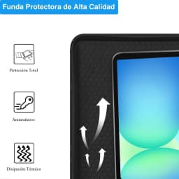 Capa com teclado para Samsung Galaxy Tab S10 Lite; bordas reforçadas com textura antiderrapante, proteção total, antiarranhões e dissipação térmica
