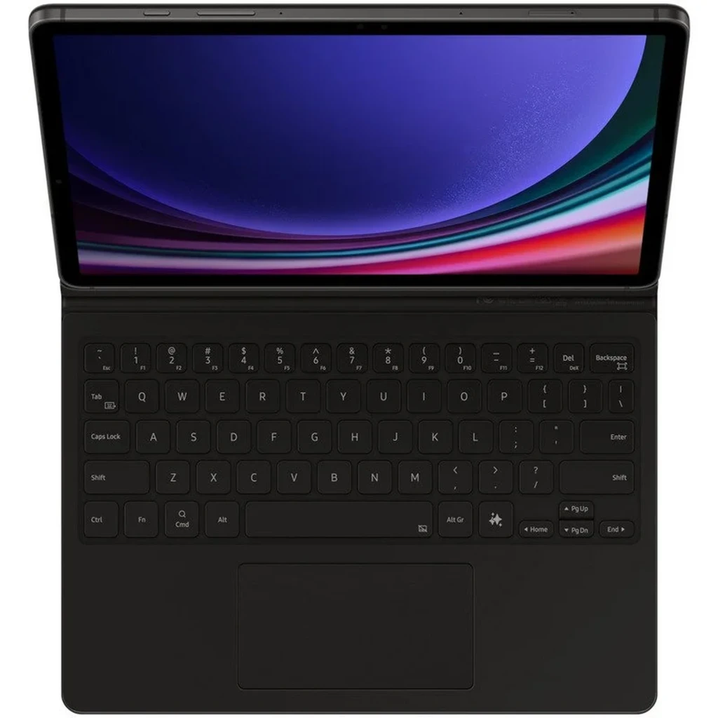 Étui avec Clavier et touchpad Samsung Galaxy Tab S10 Lite Noir, coque noire élégante avec clavier AZERTY rétroéclairé, large touchpad et support stable - Ítem1