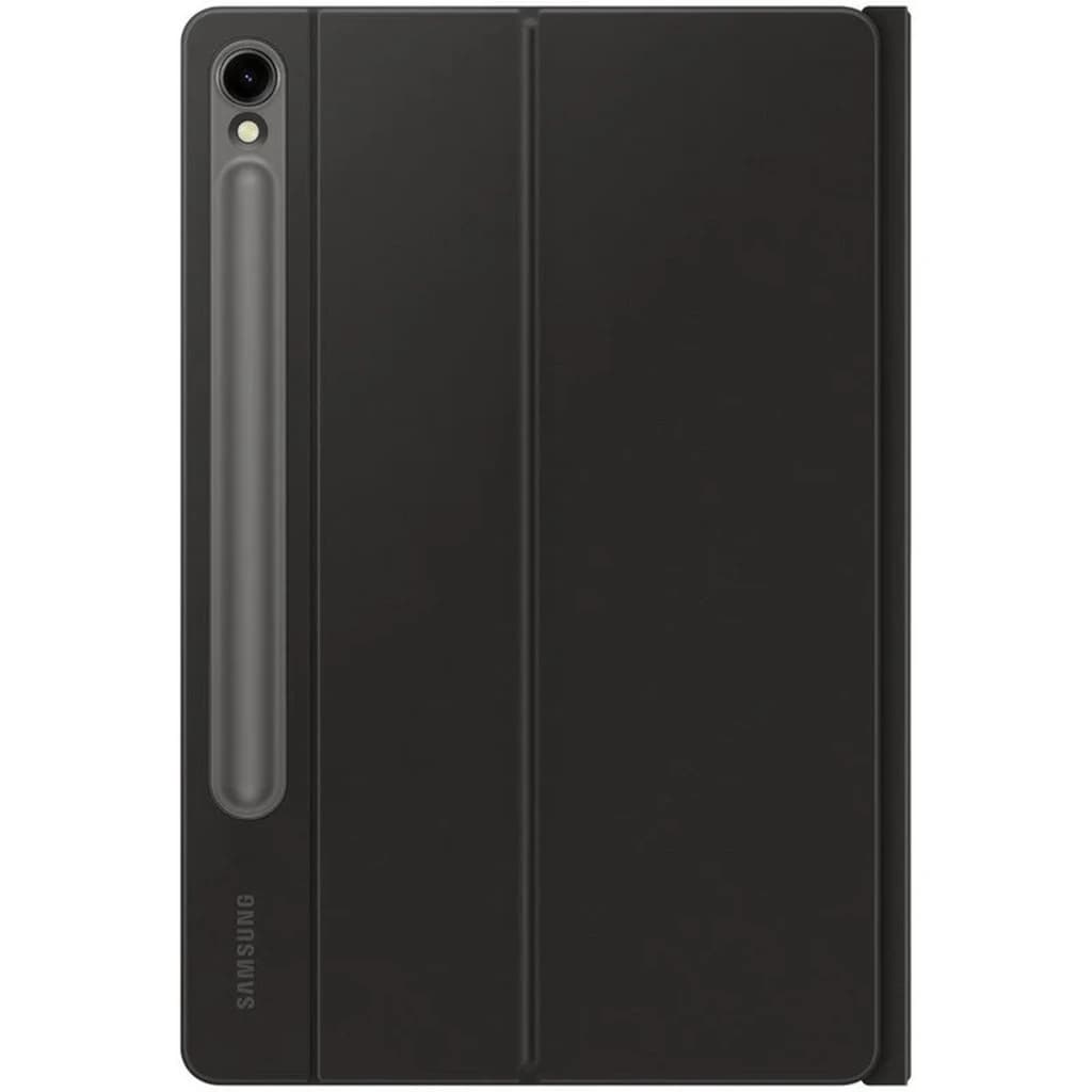 Capa preta para Galaxy Tab S10 Lite com traseira rígida, recorte para câmera e canal lateral para S Pen; design fino tipo dobra para apoio e proteção