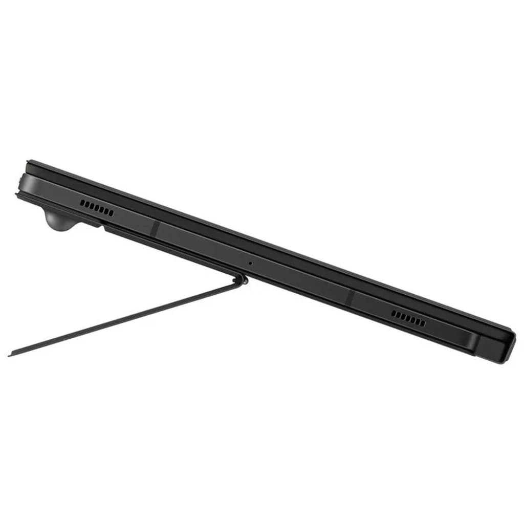 Capa com Teclado e Touchpad Samsung Galaxy Tab S10 Lite Preta com suporte traseiro dobrável, perfil fino, acabamento fosco e recortes para portas e