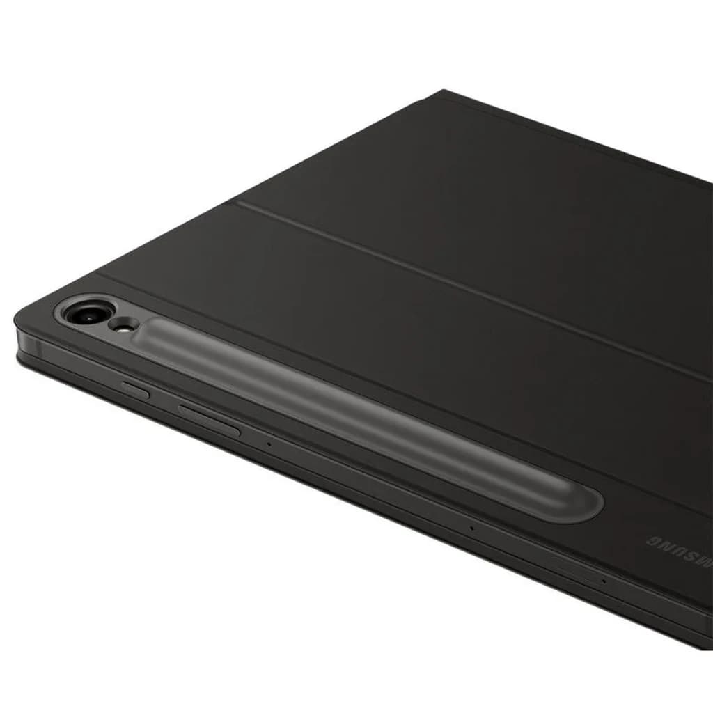 Capa com Teclado e Touchpad Samsung Galaxy Tab S10 Lite Preta com acabamento fosco, recorte para câmera e trilho para caneta integrado na traseira