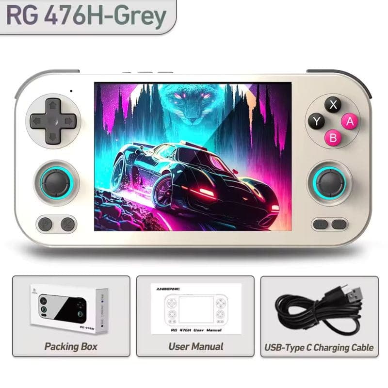 Consola Anbernic RG476H 8GB/128GB Blanca , contenido del paquete