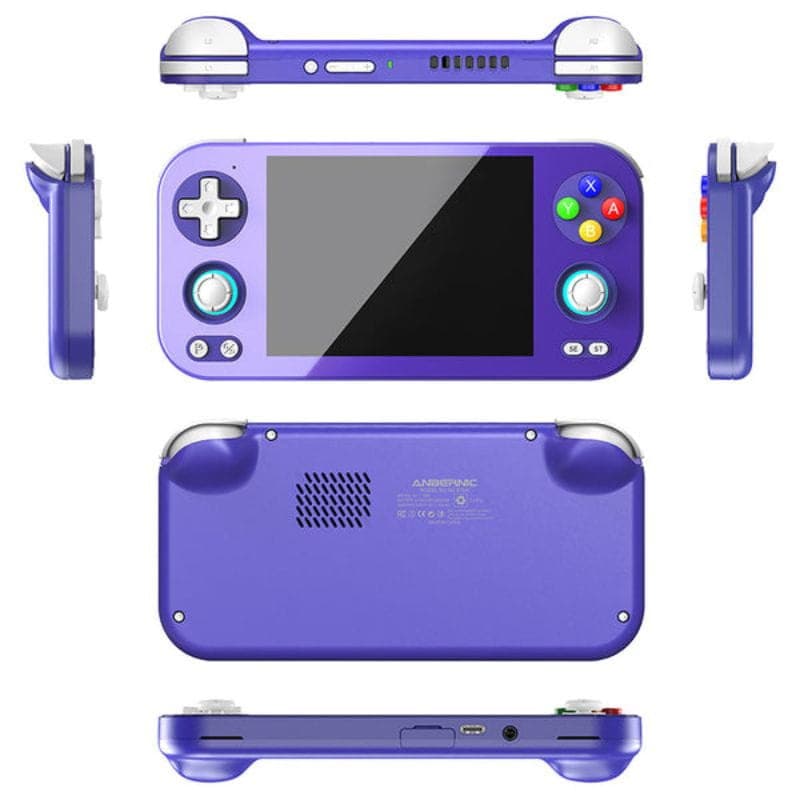 Console Anbernic RG476H 8 GB/128 GB Roxo, vista de todos os ângulos
