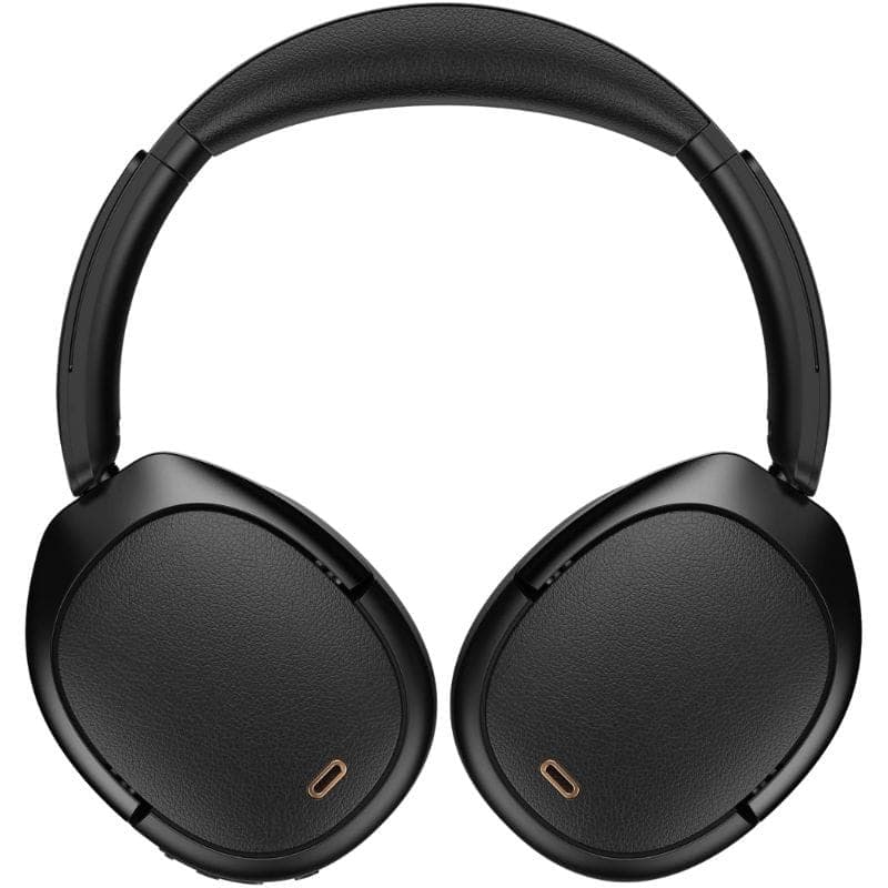 Edifier WH950NB 2025 Casque ANC Bluetooth Noir posé sur un ordinateur portable, arceau rembourré, oreillettes ovales, design épuré, connexion multipoint