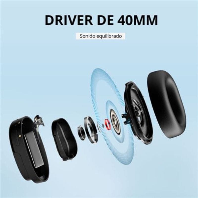 Edifier WH950NB 2025 Casque ANC Bluetooth Noir, écouteur droit noir mat avec coussinet ovale en similicuir, accents dorés et port USB‑C discret