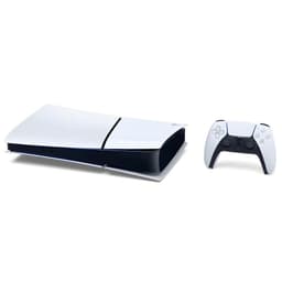 Sony PlayStation 5 Digital Edition 825 Go Wi-Fi Noir, châssis blanc E, image avec manette
