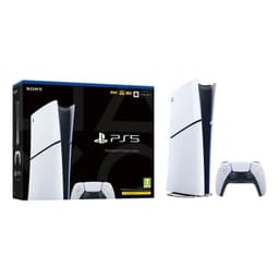 Sony PlayStation 5 Digital Edition 825 Go Wifi Noir, Châssis Blanc E, image avec la boîte