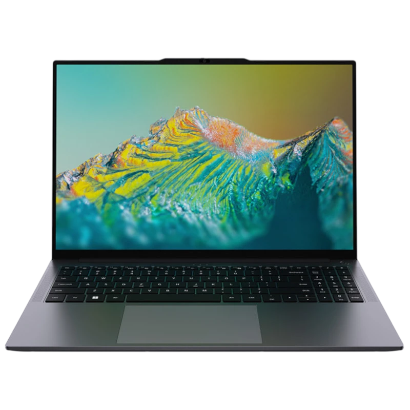 Chuwi CoreBook Plus 16 pouces fin et métal, écran bord à bord lumineux, webcam centrée, clavier noir large avec grand trackpad, design élégant gris foncé - Ítem