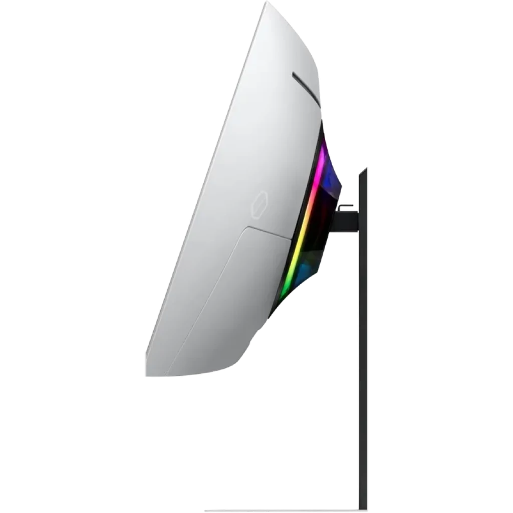 Écran PC incurvé argent 34 pouces OLED ultra large, dalle UWQHD 3440x1440, 175 Hz, 0,03 ms, bords fins et pied noir minimaliste - Ítem5