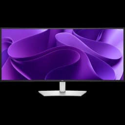 Monitor ultrawide curvo 34,1 polegadas Wide QHD, moldura fina preta e base cinza robusta, tela IPS com cores vivas e imersão para produtividade