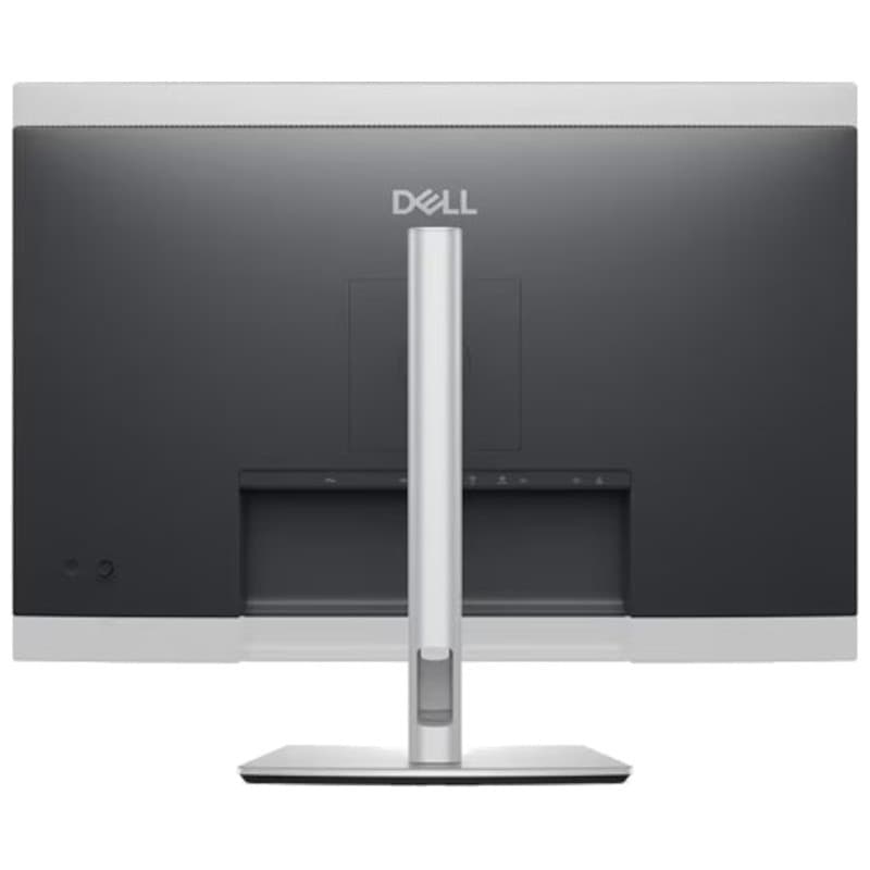Monitor DELL Pro Plus P2725DE 27 pulgadas, chasis negro con soporte plateado ajustable, panel trasero bicolor con ranura de cables y controles integrados