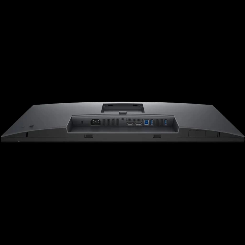 Parte traseira do monitor DELL Pro 27 Plus P2725D em preto e prata, com portas DisplayPort, HDMI, USB-A, USB-B e entrada de energia centralizada
