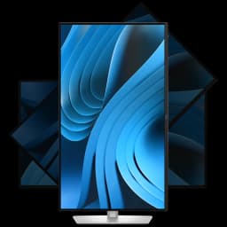 Parte traseira do monitor DELL Pro 27 Plus P2725D: porta HDMI, DisplayPort, USB-A, USB-B, entrada de energia e grelhas de ventilação em preto e prateado