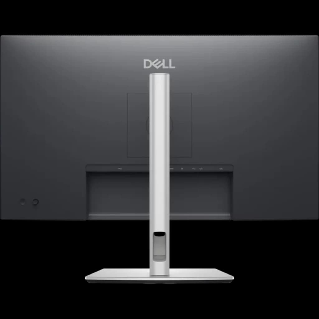 DELL Pro 27 Plus P2725D 27 QHD LCD em preto e prateado, traseira minimalista com suporte metálico ajustável e canal para organização de cabos