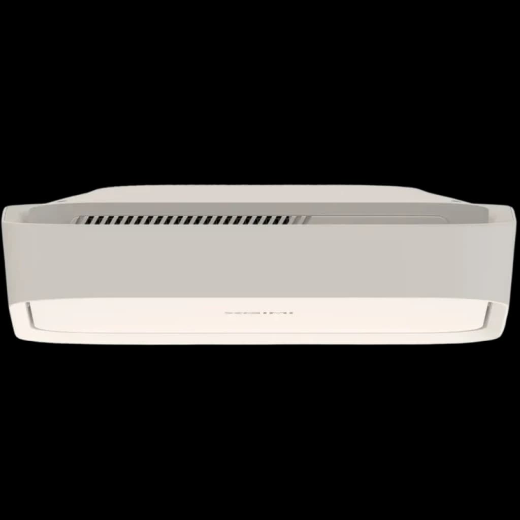 Support intégré du projecteur Xgimi Elfin Flip Mini WK03C Blanc, design compact et épuré, finition mate, grille de ventilation frontale élégante
