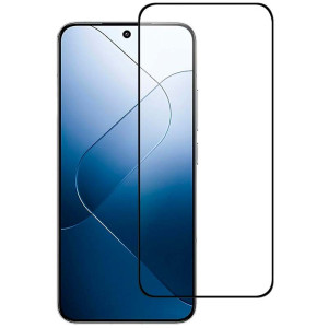 Protecteur en verre trempé Xiaomi 15T Full Screen 3D avec bords noirs, couvrant intégral, découpe pour caméra frontale, surface lisse et transparente