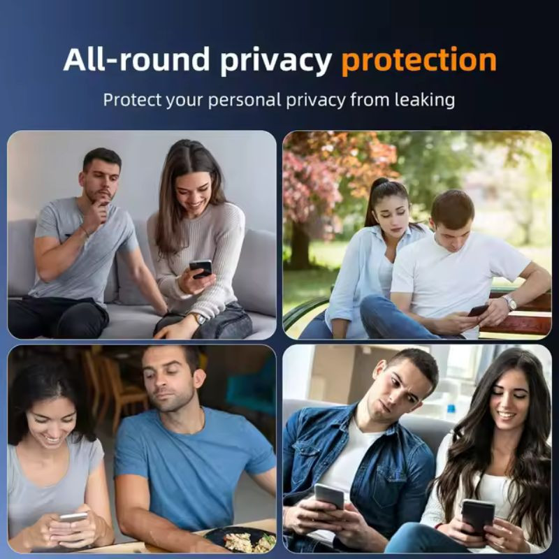 Protecteur en verre trempé anti-espion Xiaomi 15T avec filtre de confidentialité, double couche noire, découpe pour caméra, bords couvrants et anti-traces - Ítem1