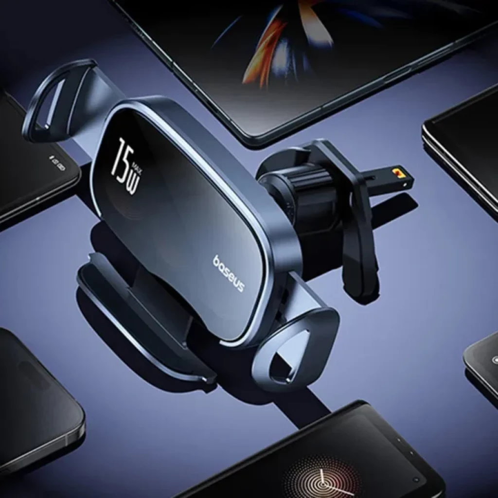  Baseus LightChaser - Suporte para automóvel com carregador sem fios de bobina tripla - Item2