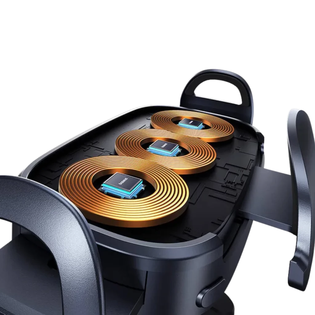  Baseus LightChaser - Suporte para automóvel com carregador sem fios de bobina tripla - Item9