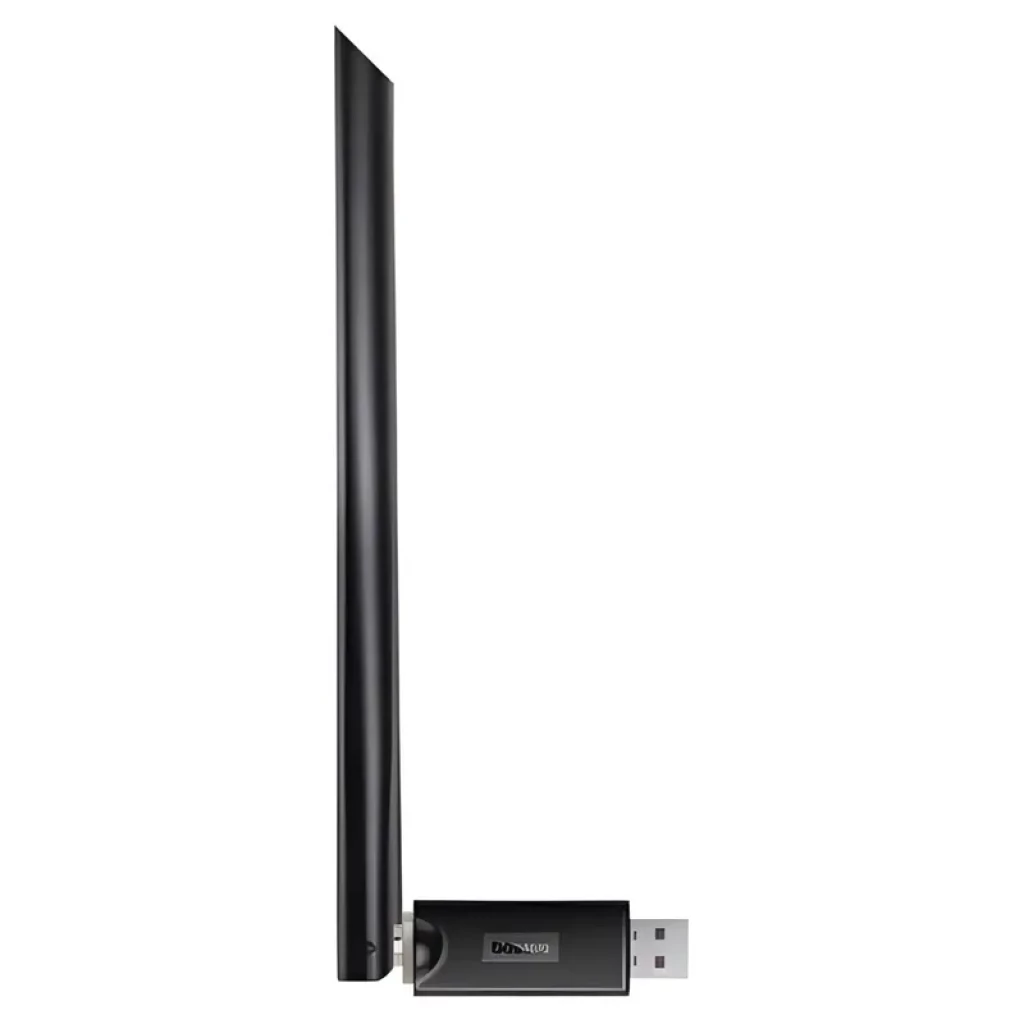 Baseus FastJoy BS-OH173 adaptateur WiFi USB noir avec longue antenne 6 dBi, design fin, double bande 650 Mbps, connecteur doré et LED discrète - Ítem1