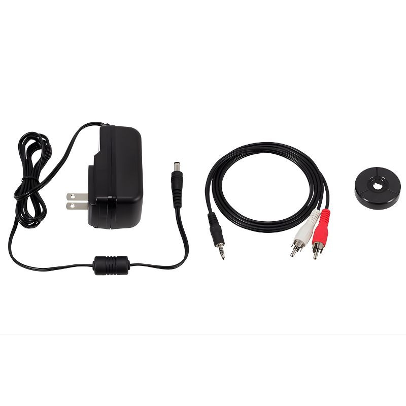 Audio Technica AT-LP60X - Platine vinyle noire avec capot transparent relevé, plateau circulaire, bras droit avec cellule, boutons frontaux et design épuré - Ítem4