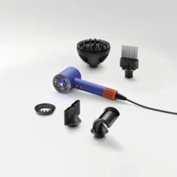 Dyson Supersonic Nural HD16 Ceramic Blue, secador azul con anillo naranja, boquillas de peinado, difusor, peine y accesorios magnéticos intercambiables