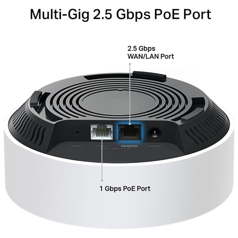 TP-Link DECO X50-POE Blanco - Router Wifi, vista de los puertos de conexión