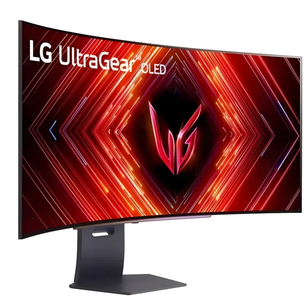 Monitor LG 45GS95QX-B OLED curvo 45 polegadas, Wide Quad HD, 240Hz, design ultrawide com base robusta e bordas finas, cores vibrantes e preto profundo - Item1