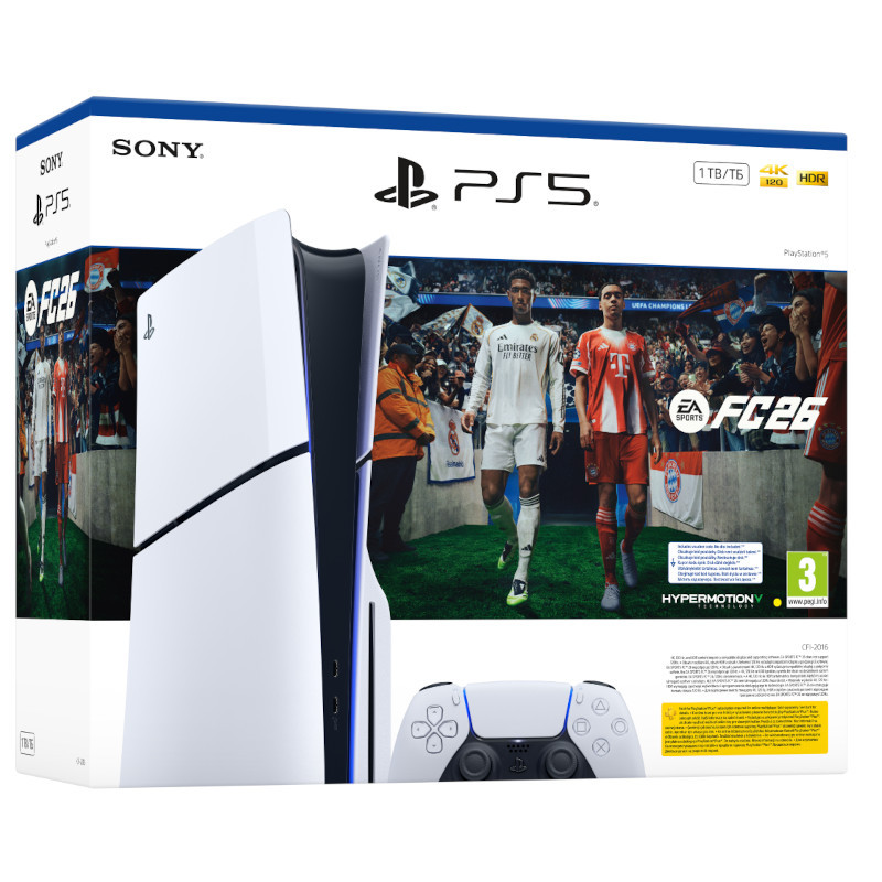 PlayStation 5 1 TB Leitor Branco + EA FC 26 - Item