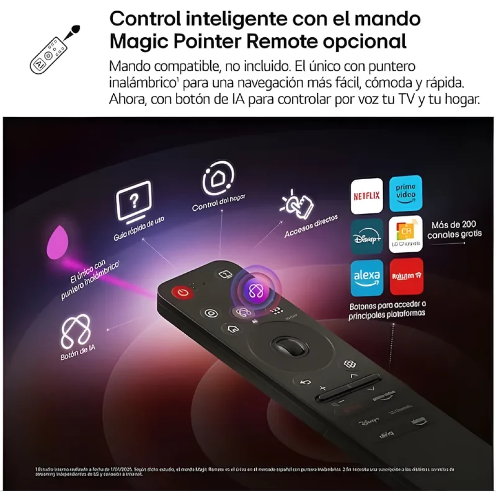 LG OLED77B56LA 77 4K UHD OLED Smart TV Wi-Fi Preto com painel ultrafino, bordas mínimas, suporte duplo e tela grande com cores vibrantes e contraste puro - Item9