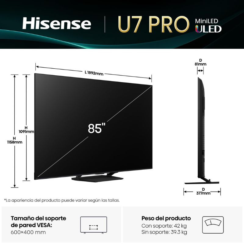 Hisense 85U7Q PRO 85