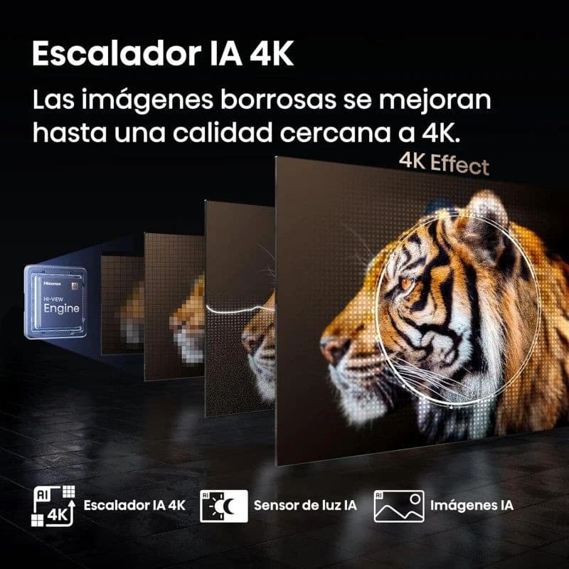 Hisense 65E7Q PRO 65" 4K QLED Pro Smart TV Preto, escalador IA 4K