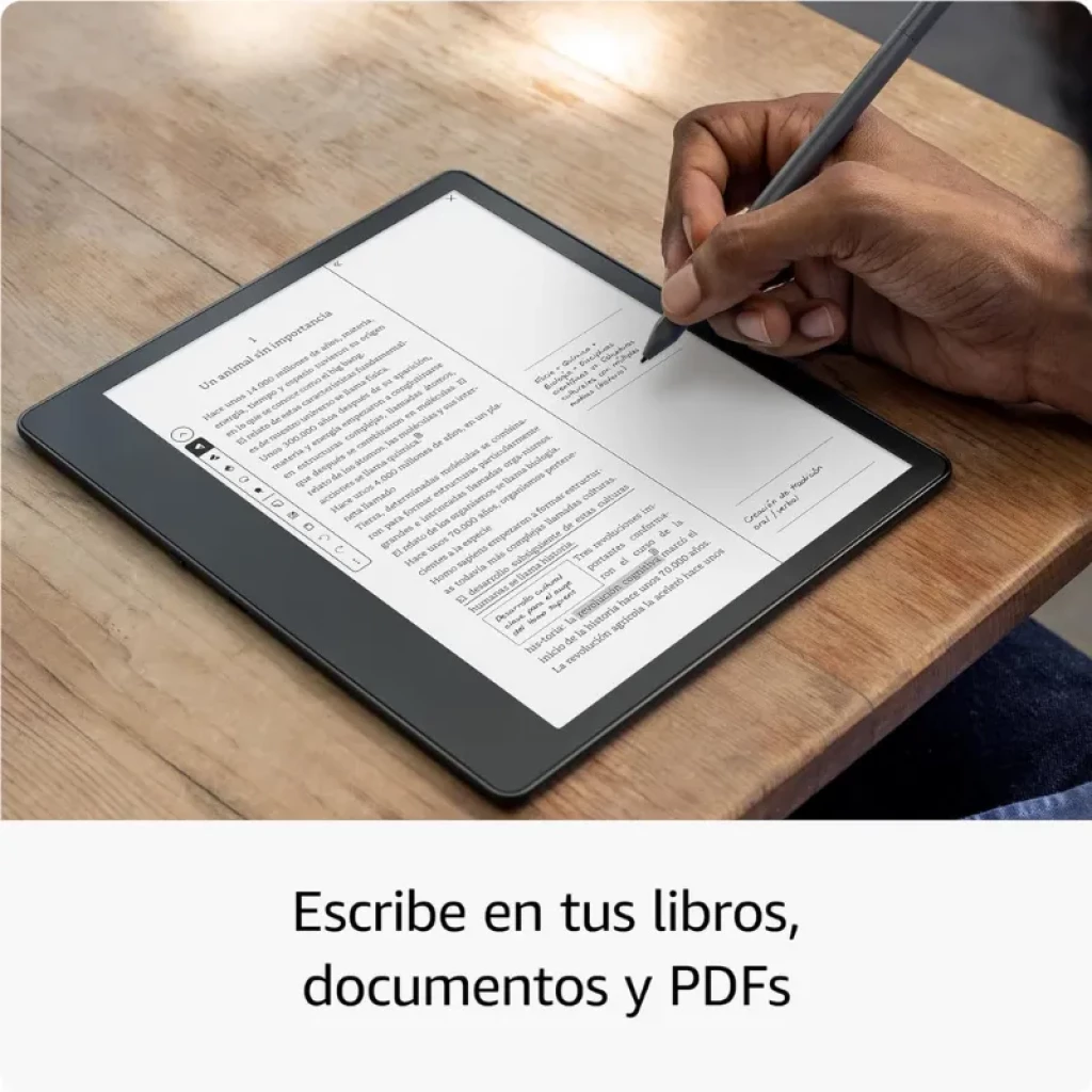 Kindle Scribe 10,2 pouces avec stylet haut de gamme, grand écran e-ink pour lire et écrire, étui intégré servant de support, notes manuscrites et croquis clairs - Ítem2