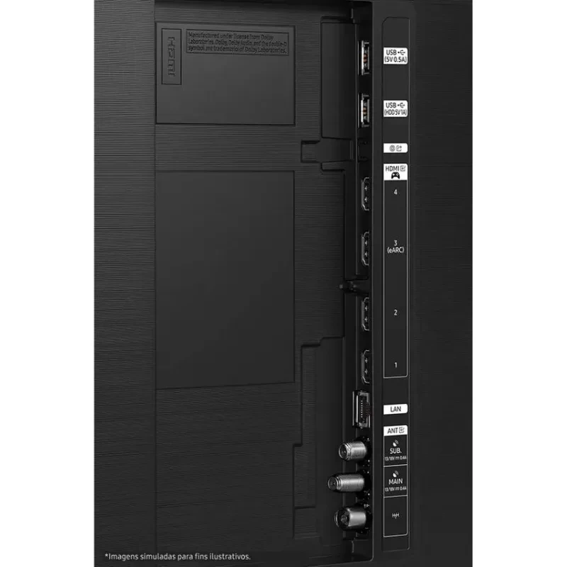 Samsung TQ85QN90FAT 85 4K Neo QLED com tela fina, bordas quase invisíveis, base central discreta e cores vibrantes com destaque em rosa e dourado - Item8