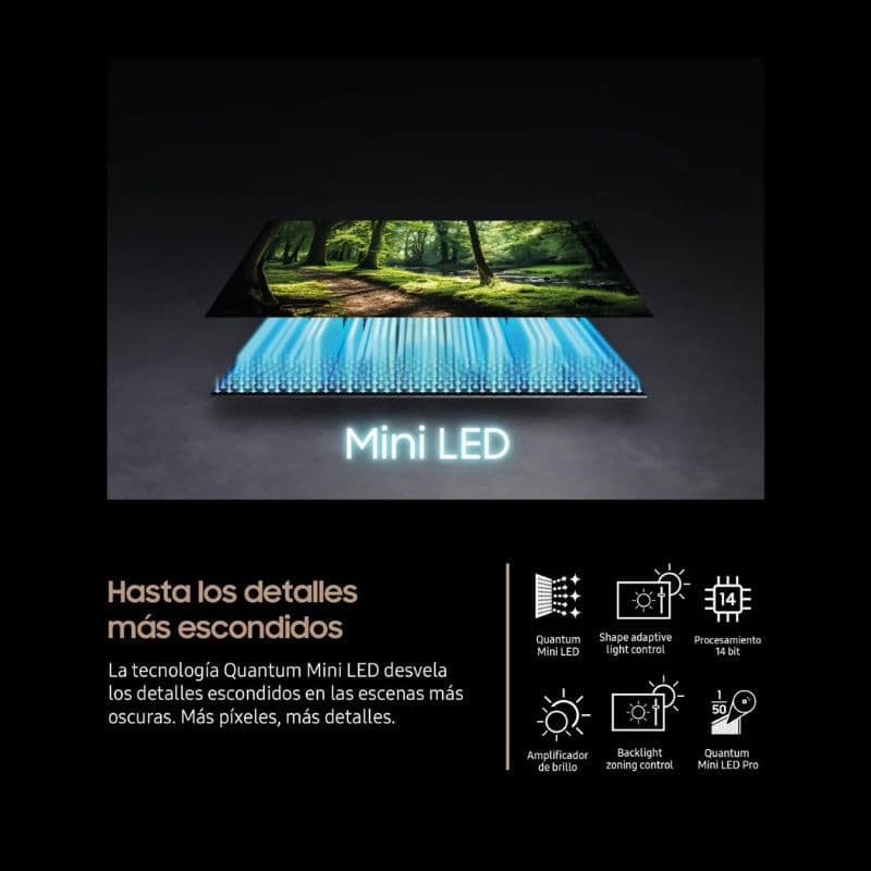 Samsung TQ55QN80FAU 55" 4K Ultra HD Neo QLED Smart TV Preto, tecnologia Mini LED para as cenas mais escuras