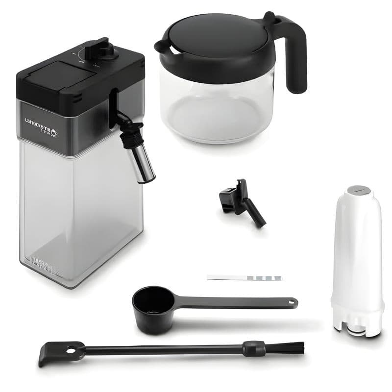 Tela touch colorida da DeLonghi PrimaDonna Soul ECAM 610.55.SB mostrando ajustes de moagem e temperatura, com interface clara e controle por toque