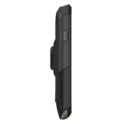 Cyclocomputer Garmin Edge 1050 vu de profil, boîtier robuste noir, bouton latéral, texture antidérapante et support de montage central