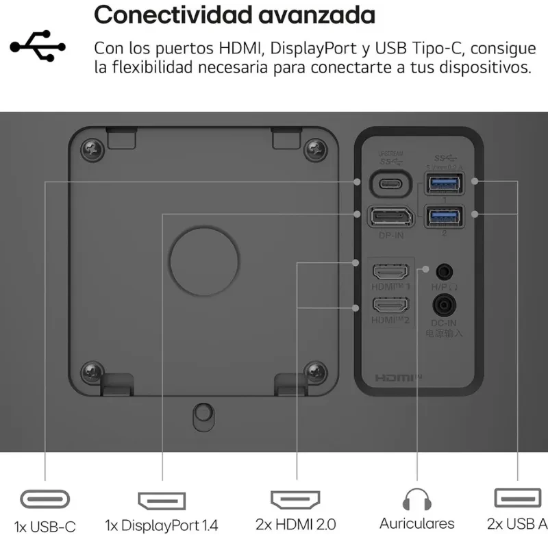 LG 27U730A-B 27 pouces UHD 4K IPS avec HDR10 et USB‑C PD 90 W, bords fins, pied réglable, affichage net 3840 x 2160 à 60 Hz - Ítem8