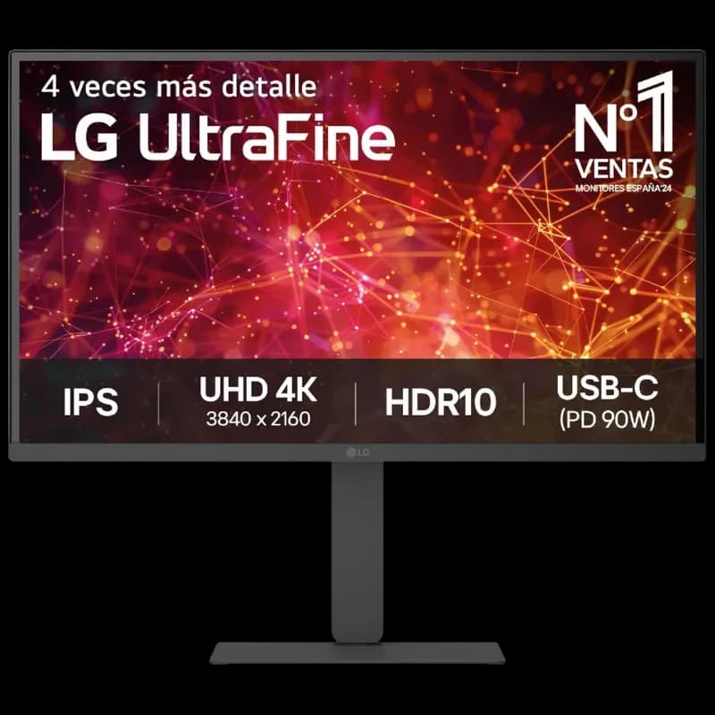 LG 27U730A-B 27 pouces UHD 4K IPS avec HDR10 et USB‑C PD 90 W, bords fins, pied réglable, affichage net 3840 x 2160 à 60 Hz