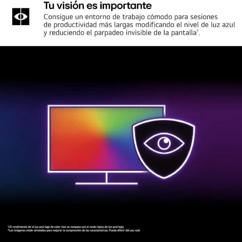 LG 27U730A-B 27 pouces 4K Ultra HD, dalle IPS 60 Hz. Bords fins, couleurs vives. Réduction de la lumière bleue et du scintillement pour un confort visuel.