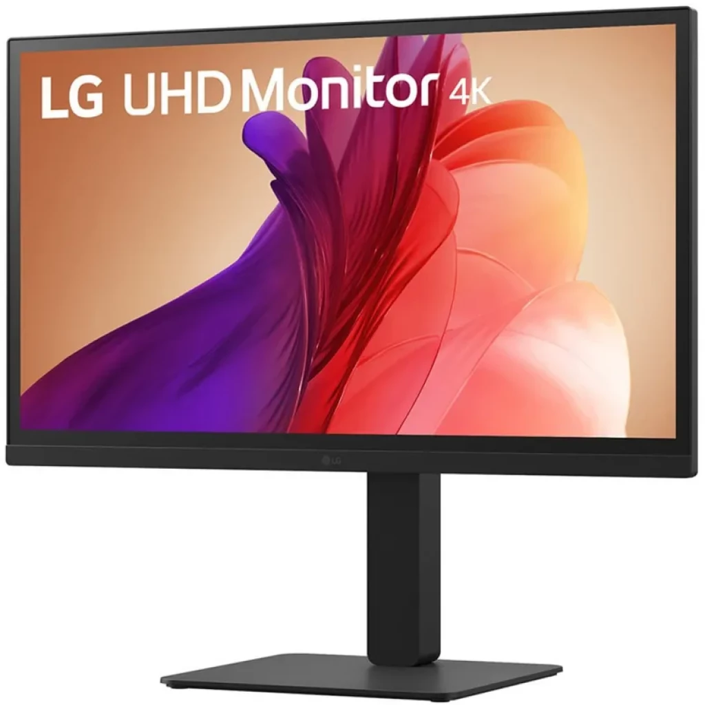 Monitor LG 27BA45U-B 27 polegadas 4K UHD com HDR10, painel IPS, cores DCI-P3 90 por cento e base ajustável em preto - Item1